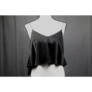 Topshop Black Chain Link Camisole Size 4